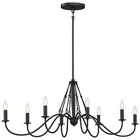 Image3 of Kichler Freesia 44 1/2"W Textured Black 8-Light Chandelier