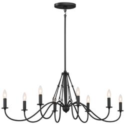 Kichler Freesia 44 1/2"W Textured Black 8-Light Chandelier