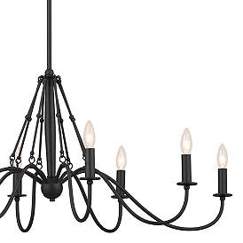Image4 of Kichler Freesia 44 1/2"W Textured Black 8-Light Chandelier more views