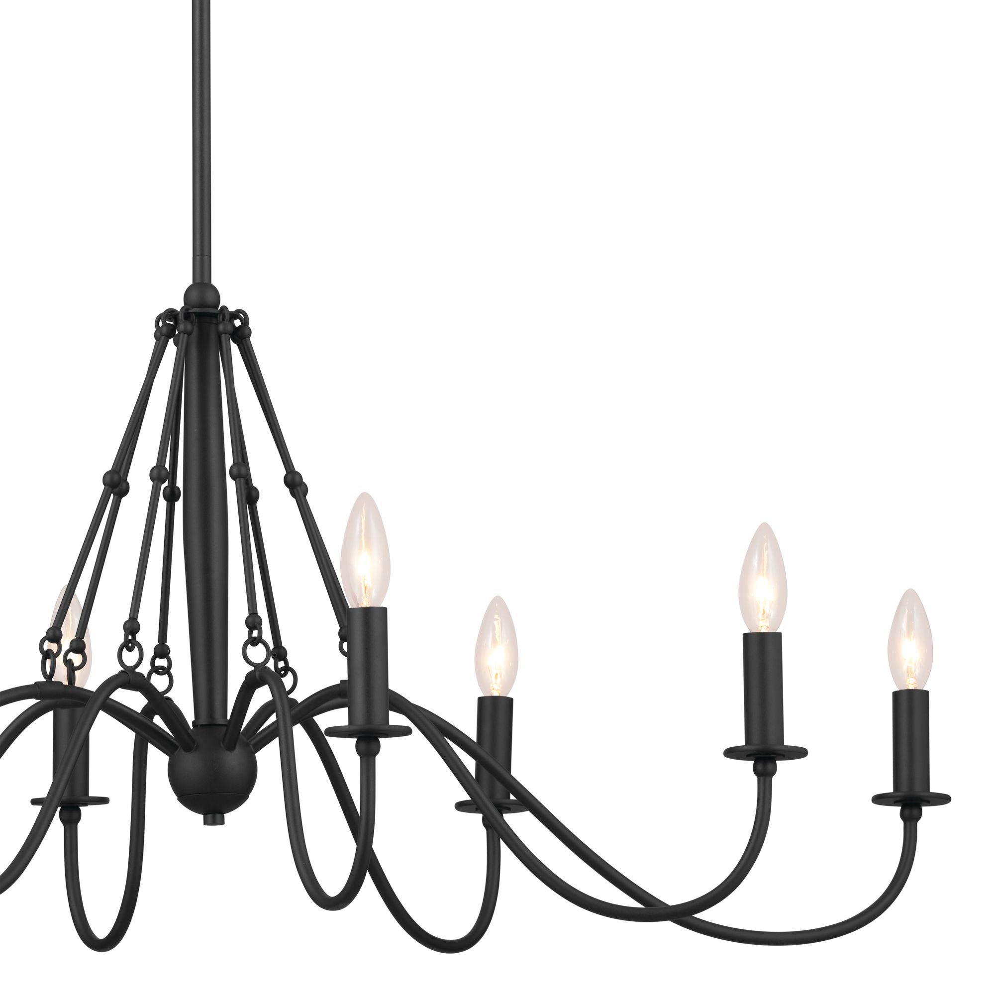 Image 5 Kichler Freesia 44 1/2"W Textured Black 8-Light Chandelier more views