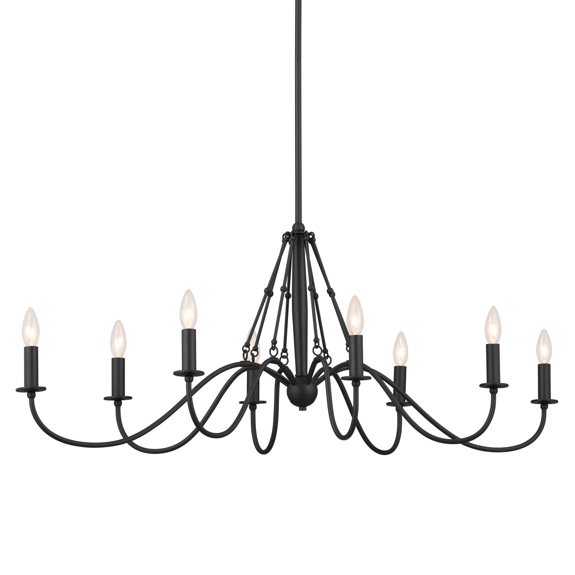 Image 7 Kichler Freesia 44 1/2"W Textured Black 8-Light Chandelier more views