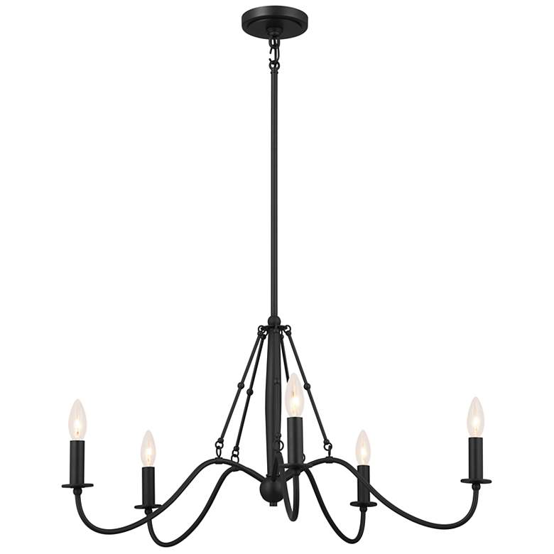 Image 2 Kichler Freesia Pendant 1Lt Textured Black