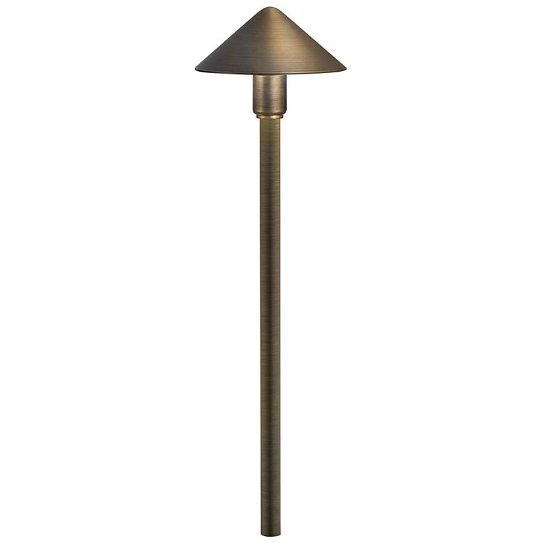 Image 1 Kichler Fundamentals Brass 18.5" High LED Landscape Path Light