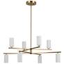 Thumbnail1 of Kichler Gala 36 Inch 8 Light Chandelier in Champagne Bronze with White