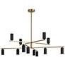 1_Kichler Gala 55 3/4" Champagne Bronze and Black 12-Light Chandelier