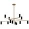 Kichler Gala 55 3/4" Champagne Bronze and Black 12-Light Chandelier
