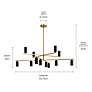 4_Kichler Gala 55 3/4" Champagne Bronze and Black 12-Light Chandelier more views