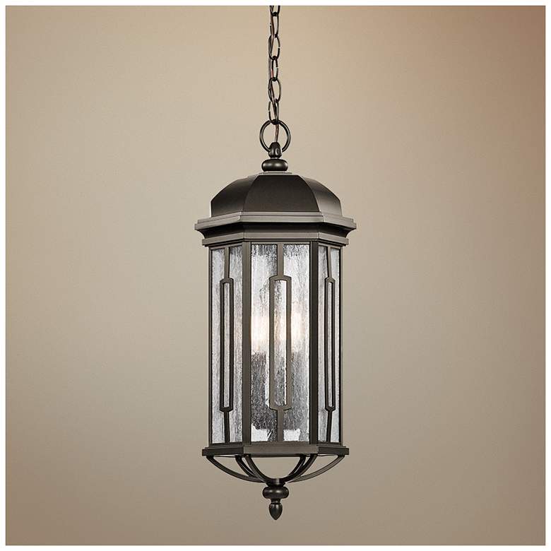 Image 1 Kichler Galemore 23 3/4 inchH Bronze Outdoor Hanging Light