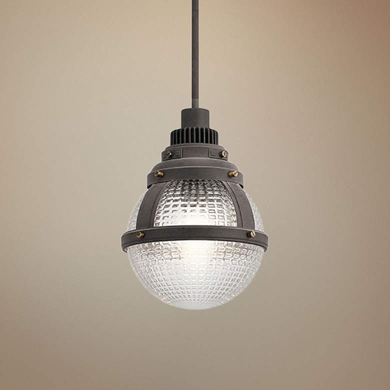 Image 1 Kichler Gavin 10" Wide Weathered Zinc Mini Pendant