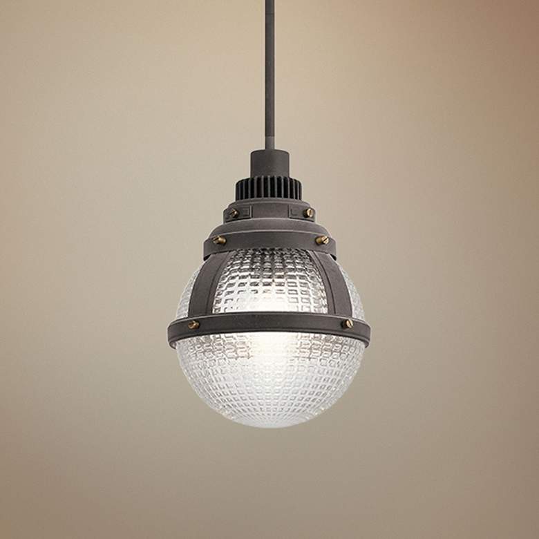 Image 1 Kichler Gavin 10 inch Wide Weathered Zinc Mini Pendant