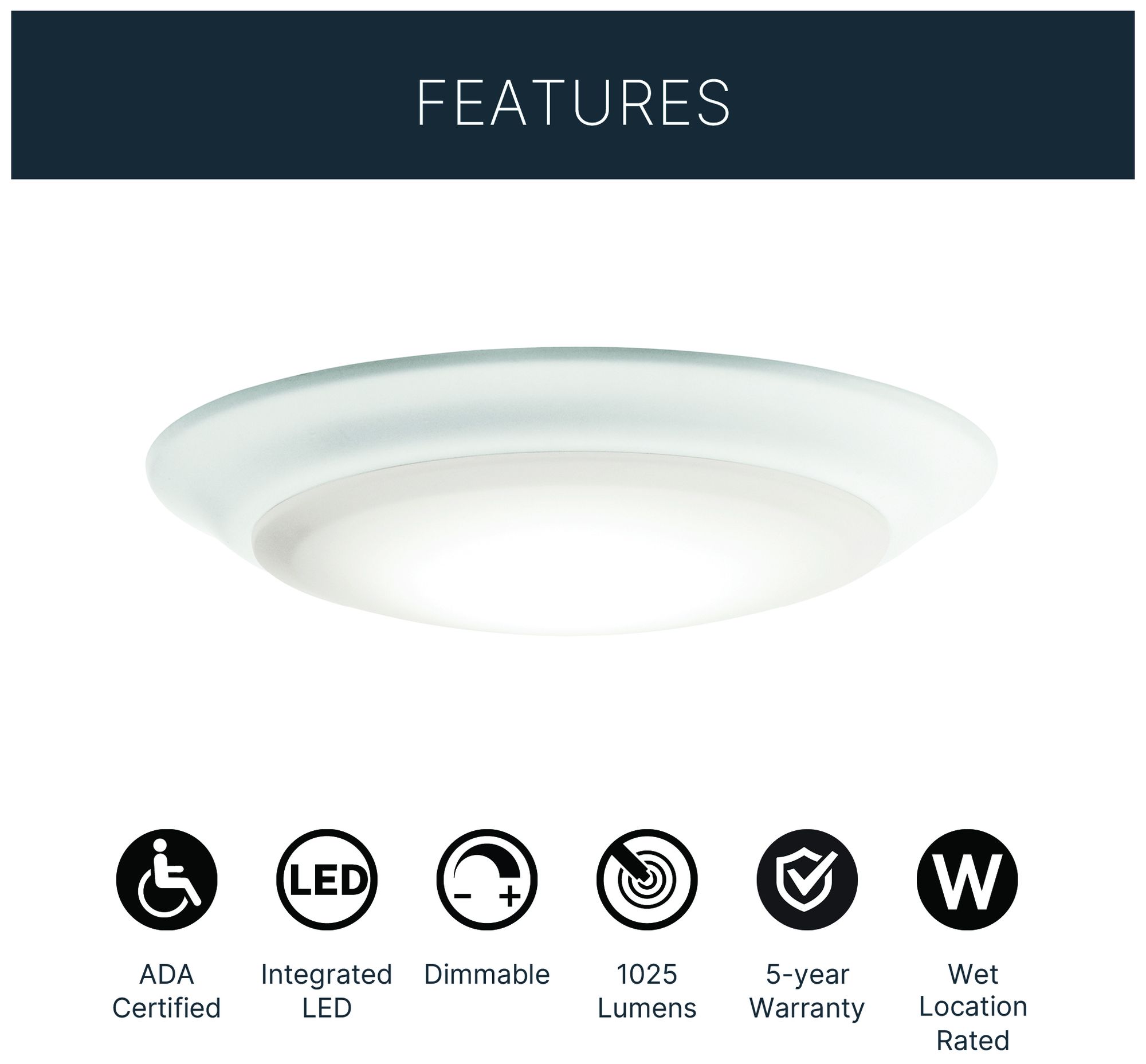 Kichler Gen II 7 1/2" Wide White Flush Mount LED Ceiling Light 3000K