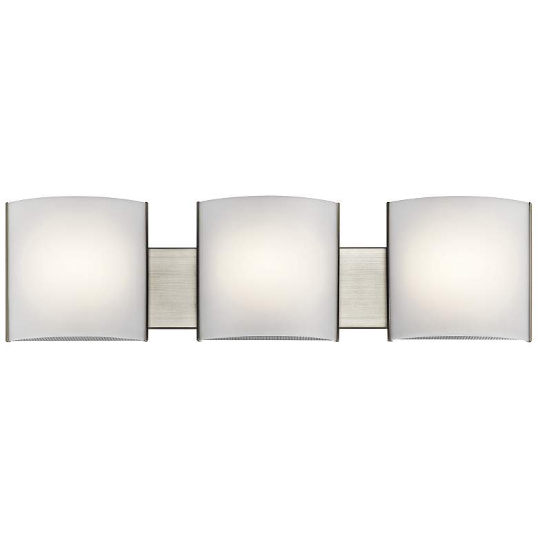 Image 2 Kichler Georgian 30 inch Wide Brushed Nickel 3-LED Bath Light