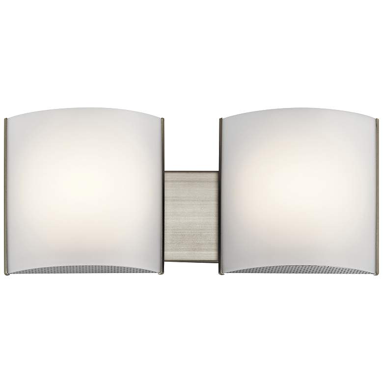 Image 1 Kichler Georgian 6" High Brushed Nickel 2-LED Wall Sconce