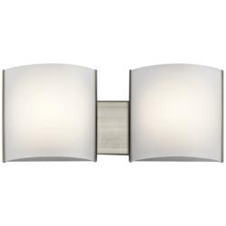 Kichler Georgian 6&quot; High Brushed Nickel 2-LED Wall Sconce