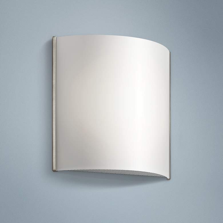 Image 1 Kichler Georgian 8" High Brushed Nickel LED Wall Sconce