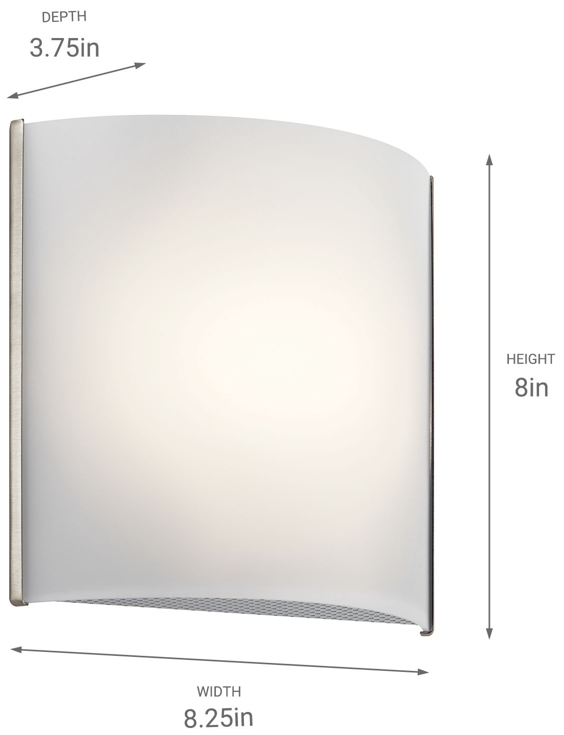 Image 6 Kichler Georgian 8" High Brushed Nickel LED Wall Sconce more views