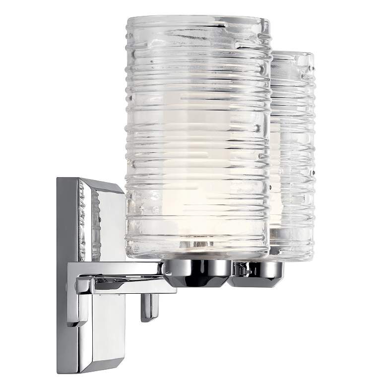 Image 3 Kichler Giarosa 10" High 2-Light Chrome Metal Wall Sconce more views