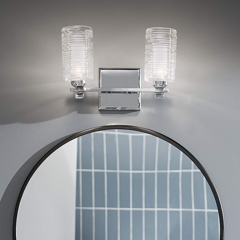 Image 7 Kichler Giarosa 10" High 2-Light Chrome Metal Wall Sconce more views