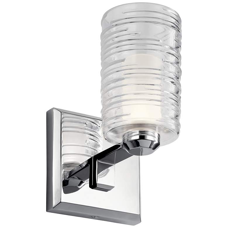 Image 1 Kichler Giarosa 10" High Chrome Metal Wall Sconce