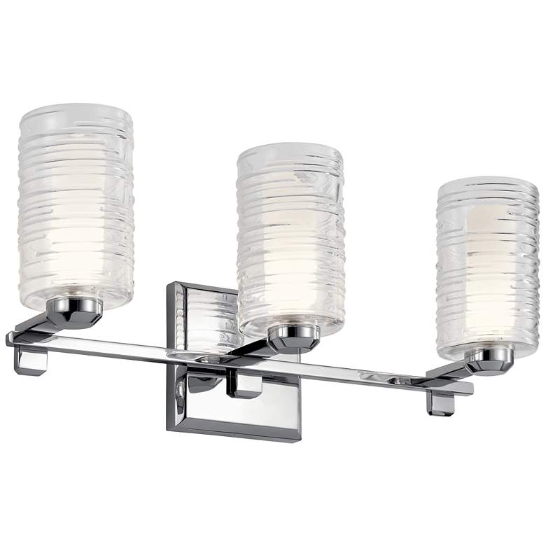 Image 1 Kichler Giarosa 22 1/4 inch Wide 3-Light Chrome Metal Bath Light