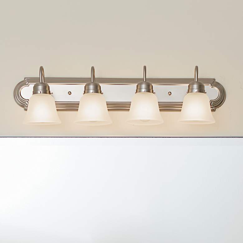 Image 1 Kichler Gibbons 30" Wide Brushed Nickel 4-Light Bath Light