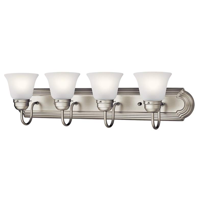 Image 3 Kichler Gibbons 30" Wide Brushed Nickel 4-Light Bath Light more views