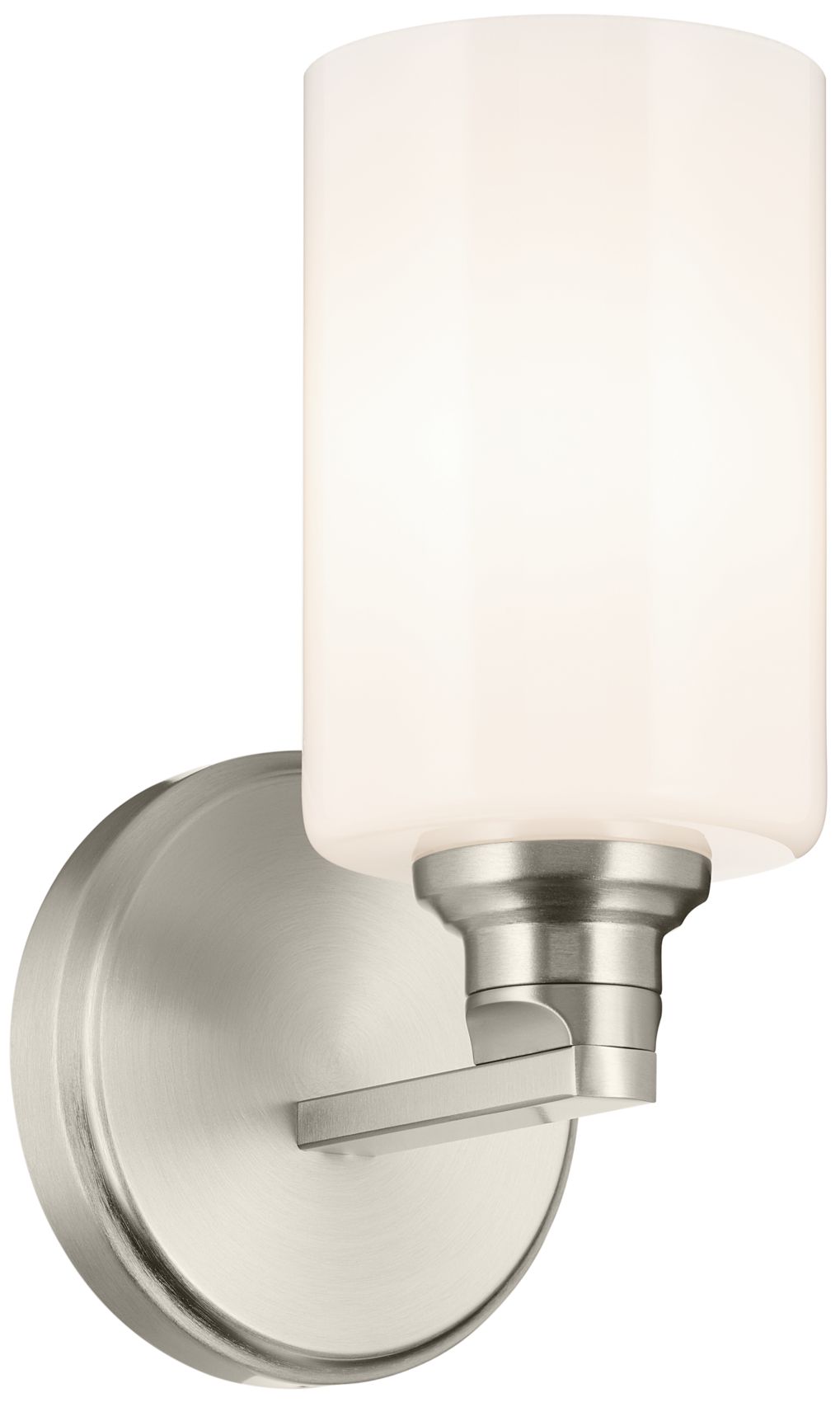 Kichler Gioe 1-Light Brushed Nickel Wall Sconce with Opal Glass Shades