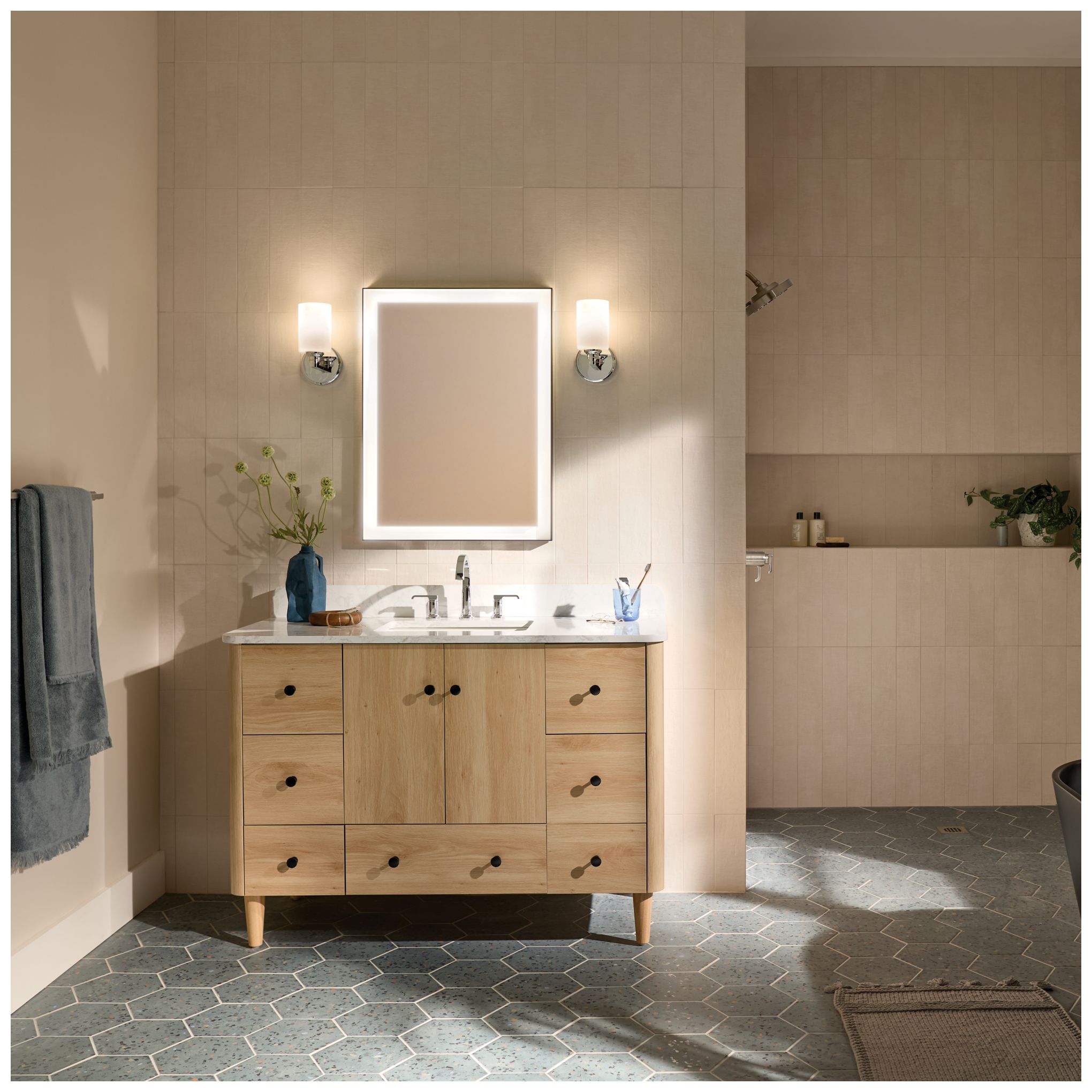 Image 5 Kichler Gioe 1-Light Chrome Wall Sconce with Opal Glass Shades more views