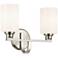 Kichler Gioe 14 1/4" Wide Brushed Nickel Opal Glass Bath Light