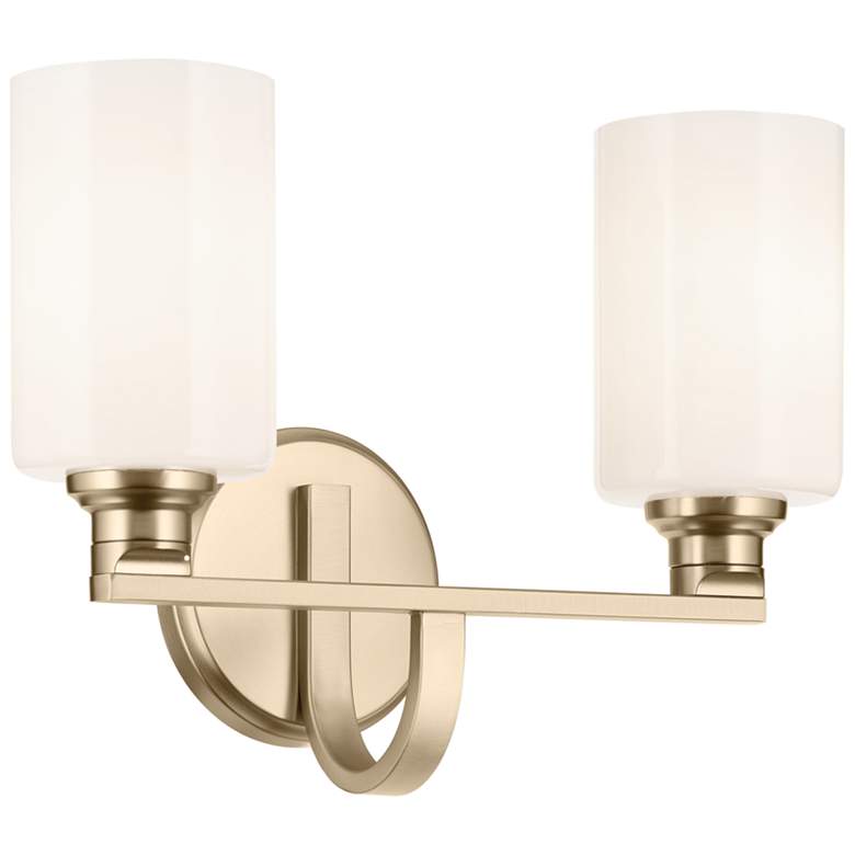 Image 1 Kichler Gioe 14 1/4" Wide Champagne Bronze Opal Glass Bath Light