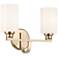 Kichler Gioe 14 1/4" Wide Champagne Bronze Opal Glass Bath Light