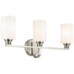 Kichler Gioe 24 1/4" Wide Brushed Nickel Opal Glass Bath Fixture