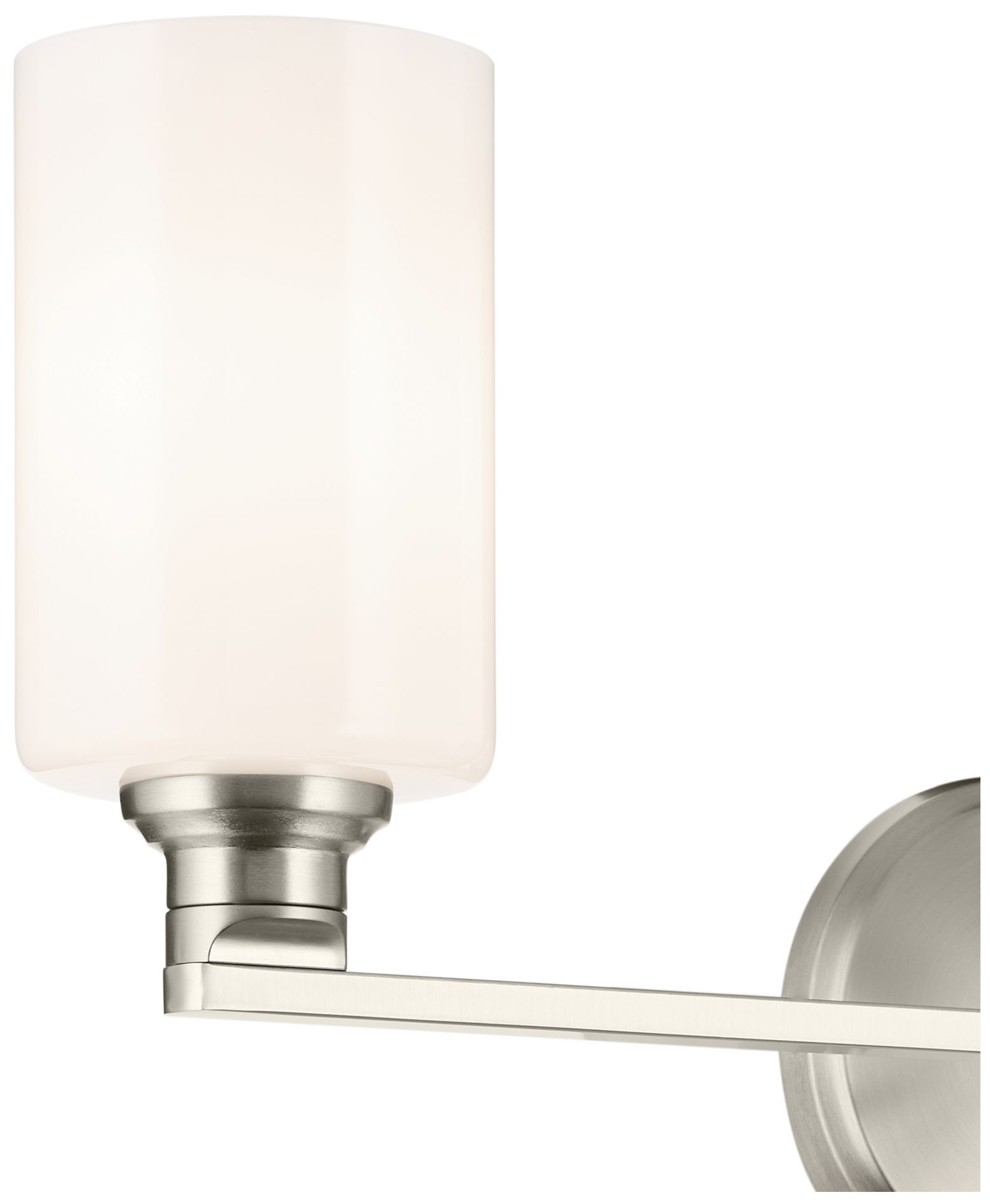 Image 5 Kichler Gioe 24 1/4" Wide Brushed Nickel Opal Glass Bath Fixture more views