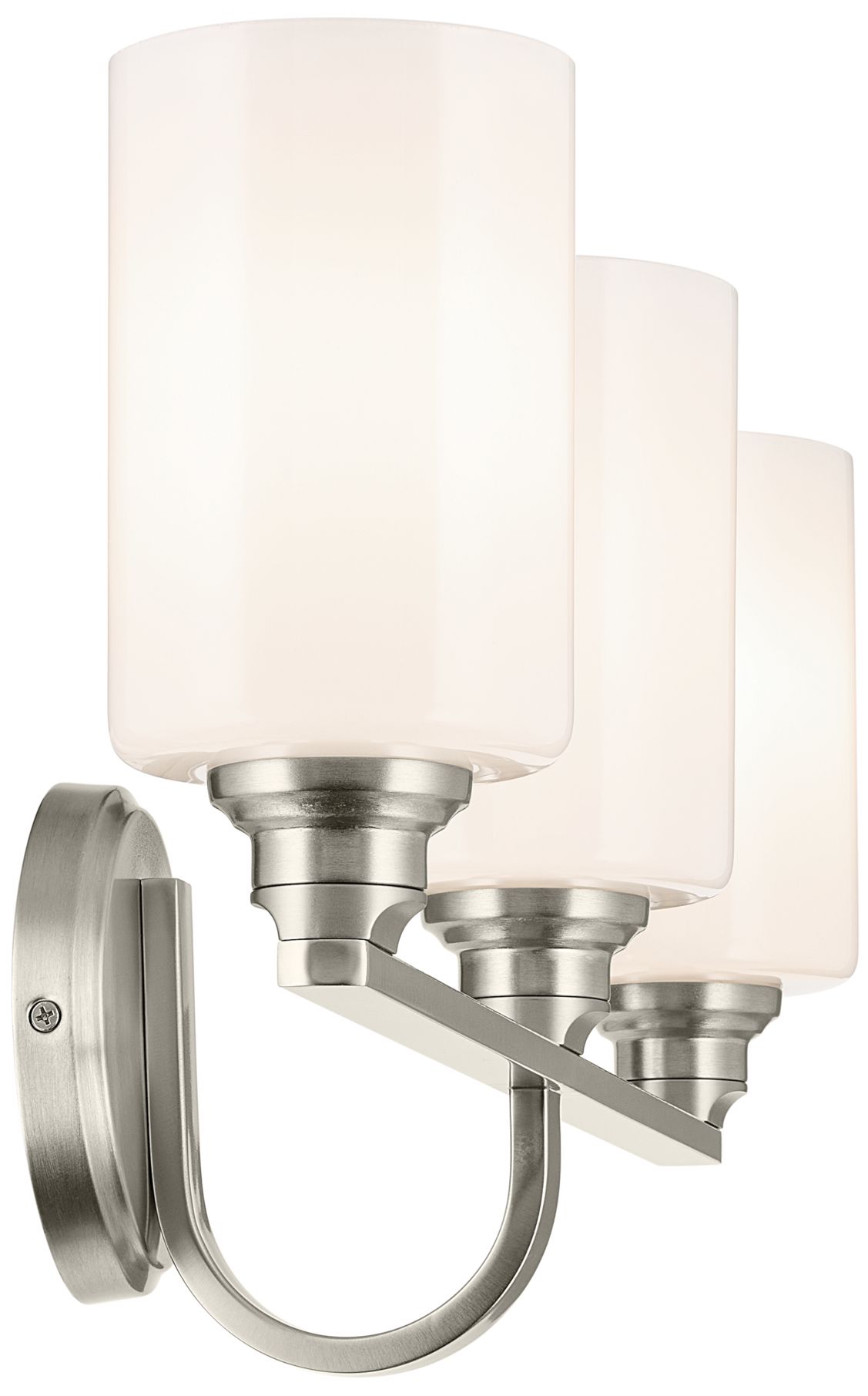 Image 7 Kichler Gioe 24 1/4" Wide Brushed Nickel Opal Glass Bath Fixture more views
