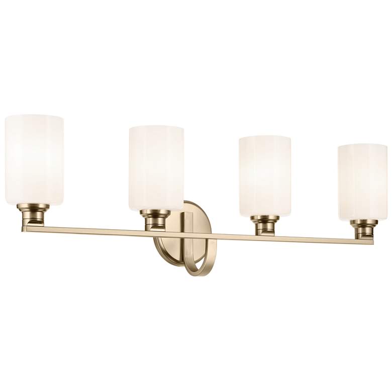 Image 1 Kichler Gioe 32 1/4" Wide Champagne Bronze Opal Glass Bath Fixture