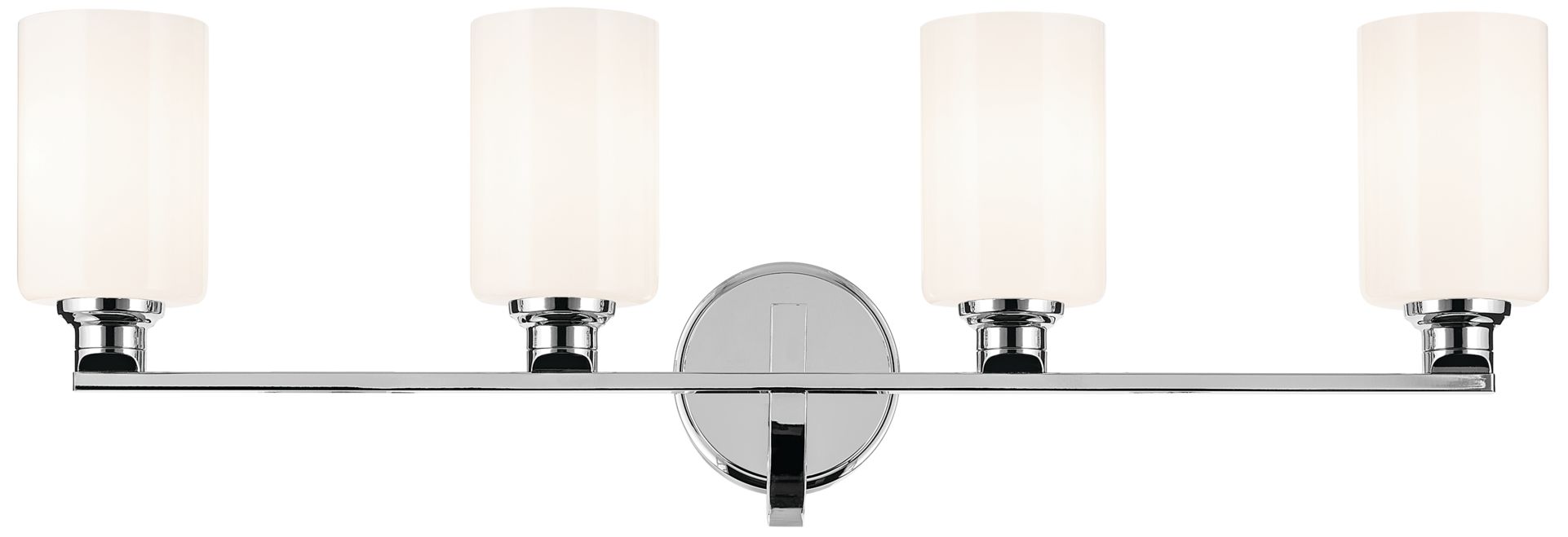 Image 2 Kichler Gioe 4-Light Chrome Vanity Light with Opal Glass Shades more views