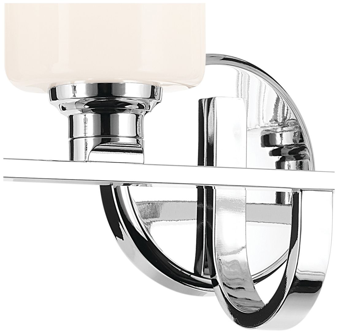 Image 3 Kichler Gioe 4-Light Chrome Vanity Light with Opal Glass Shades more views