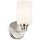 Kichler Gioe Brushed Nickel Wall Sconce 1Lt with Opal Glass