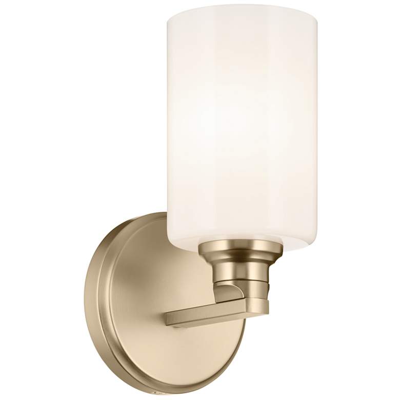 Image 1 Kichler Gioe Champagne Bronze Wall Sconce 1Lt with Opal Glass
