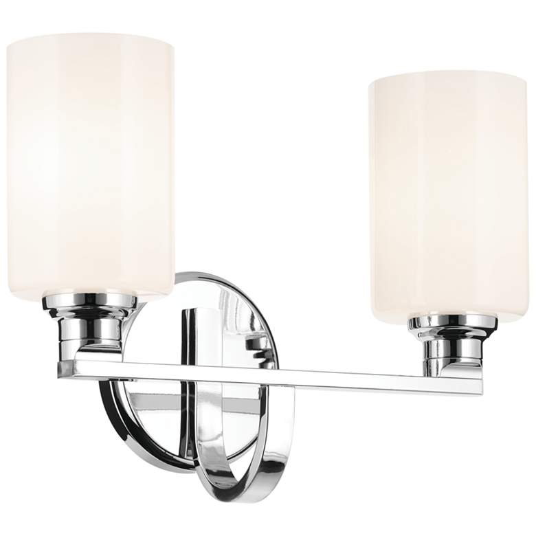 Image 1 Kichler Gioe Chrome Bath 2Lt with Opal Glass