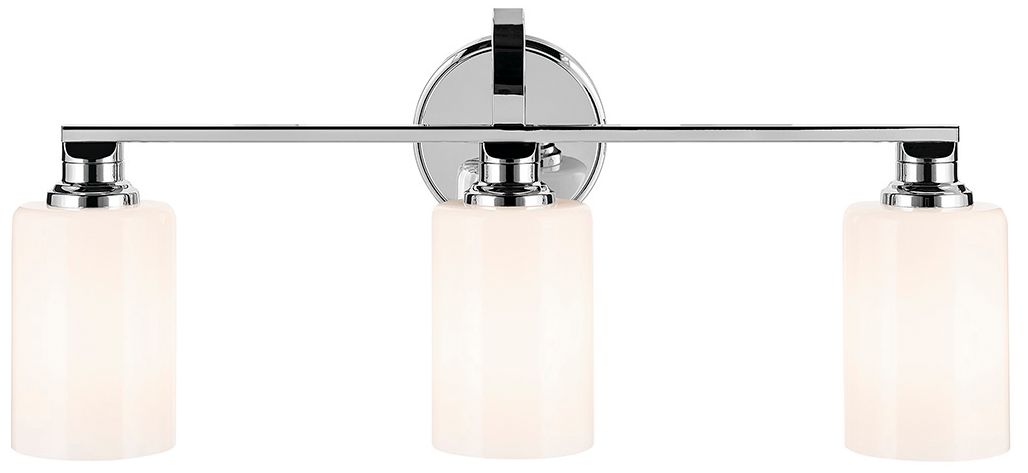Image 4 Kichler Gioe Chrome Bath 3Lt with Opal Glass more views