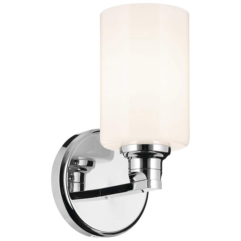 Image 1 Kichler Gioe Chrome Wall Sconce 1Lt with Opal Glass