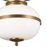 Thumbnail2 of Kichler Globe 12.3" Wide Opal White and Champagne Bronze Pendant Light more views