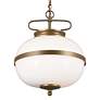 Thumbnail3 of Kichler Globe 12.3" Wide Opal White and Champagne Bronze Pendant Light more views