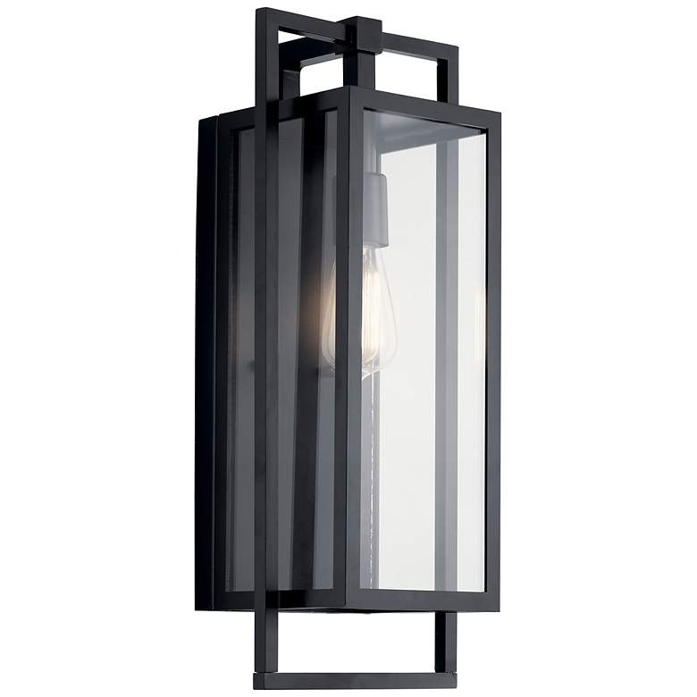 Image 2 Kichler Goson 20 inch High Clear Glass in Black Finish Wall Light