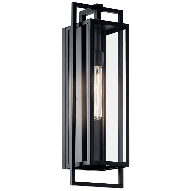 Image 1 Kichler Goson 24" High Black Outdoor Wall Light