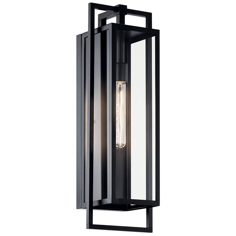 Image 1 Kichler Goson 24 inch High Black Outdoor Wall Light