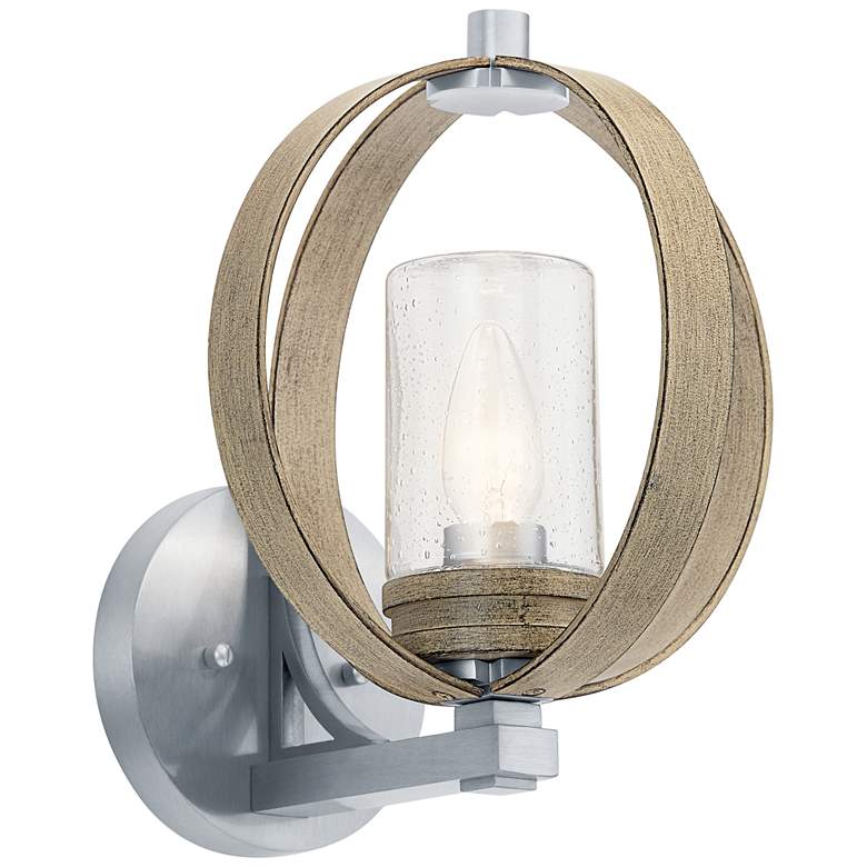 Image 2 Kichler Grand Bank 12 3/4 inchH Antique Gray Outdoor Wall Light