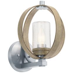 Kichler Grand Bank 12 3/4&quot;H Antique Gray Outdoor Wall Light