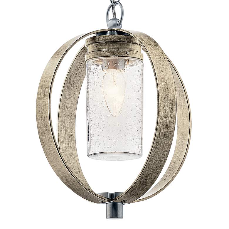 Image 3 Kichler Grand Bank 15 inchH Antique Gray Outdoor Hanging Light more views